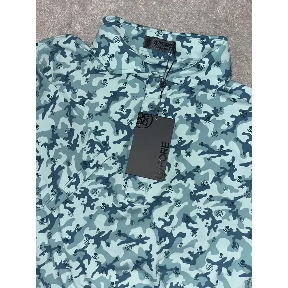 G/FORE Patterned Golf Polo Shirt, S - Picture 1 of 7